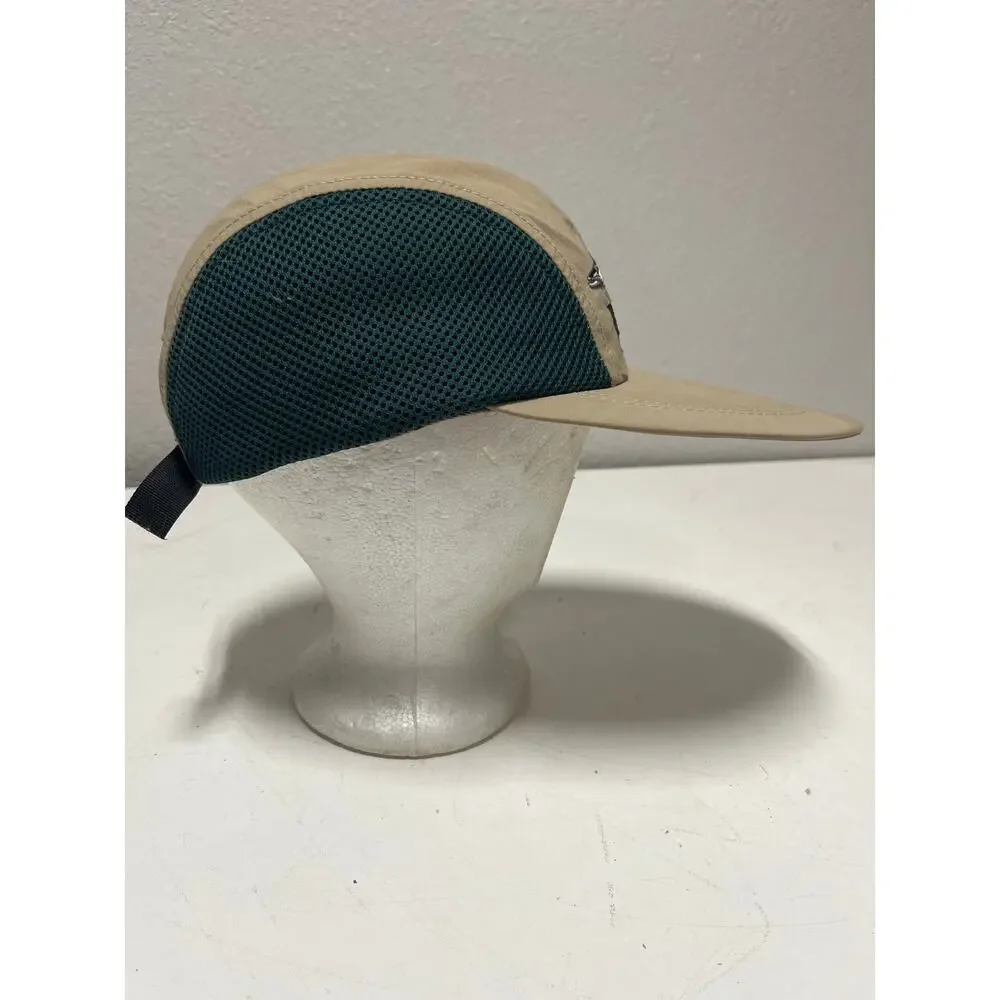 Sportfish Traveler Clothing Hat Cap Beige Panel Long Bill Embroidered Trout USA